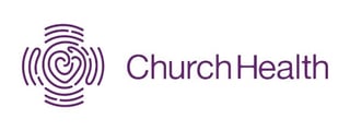 Church Health logo with purple concentric circles icon and text wordmark
